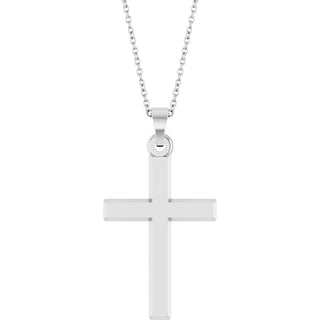Platinum Cross 18" Necklace