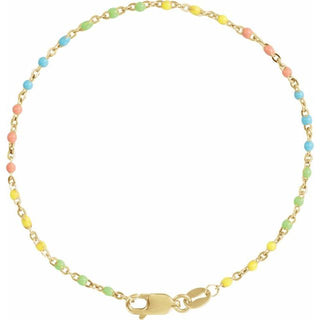 1.7 mm Enamel Bead Cable Chain