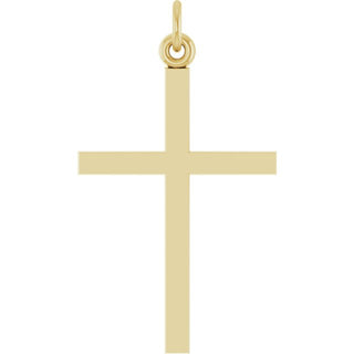 14K Yellow Cross Pendant