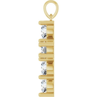 14K Yellow 2 CTW Natural Diamond Cross Pendant