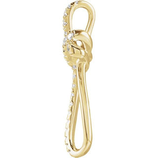14K Yellow 1/5 CTW Lab-Grown Diamond Cross Pendant