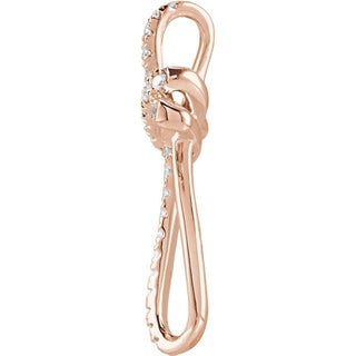 14K Rose 1/5 CTW Lab-Grown Diamond Cross Pendant
