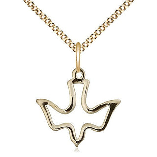 14kt Gold Filled Holy Spirit Medal Religious Jewelry
