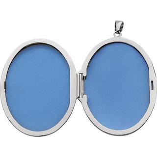 Sterling Silver Engravable Embossed Oval Locket