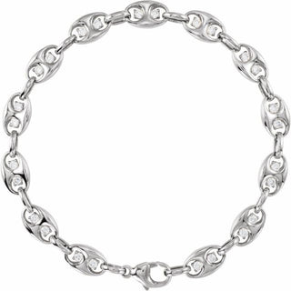 14K White 1 CTW Lab-Grown Diamond Mariner Link 7 1/2" Bracelet