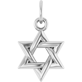 Platinum Star Of David Pendant