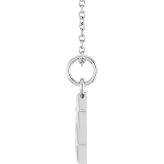 Platinum Star Of David 16-18" Necklace