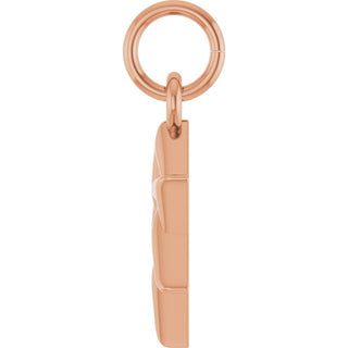 14K Rose Star Of David Pendant