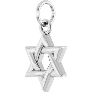 Platinum Star Of David Pendant