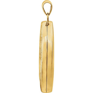 14K Yellow Gold-Plated Sterling Silver Oval Locket 