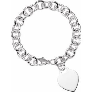 9.75 mm Heart Charm Bracelet