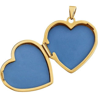 14K Yellow Engravable Heart Locket