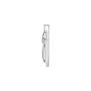 Sterling Silver 16.2x8.5 mm Ribbon of Courage Pendant