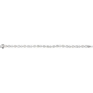 14K White 7 1/8 CTW Lab-Grown Diamond Line 7" Bracelet