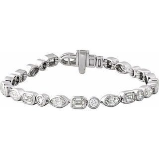 14K White 7 1/8 CTW Lab-Grown Diamond Line 7" Bracelet