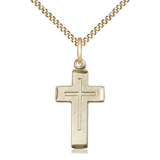 14kt Gold Filled Cross Medal Catholic Jewelry