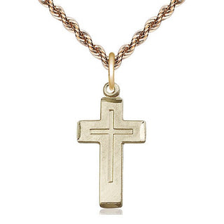 14kt Gold Cross Medal