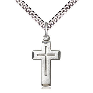 Sterling Silver Cross Medal Catholic Jewelry