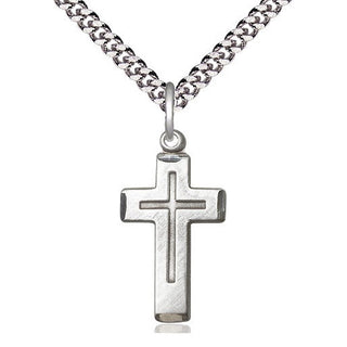 Sterling Silver Cross Medal Catholic Jewelry