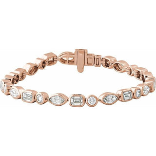 14K Rose 7 1/8 CTW Lab-Grown Diamond Line 7" Bracelet
