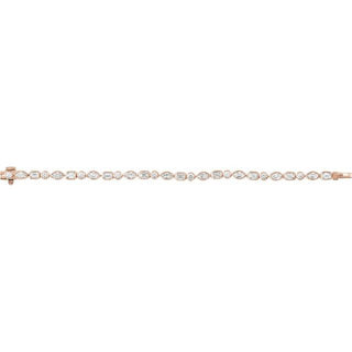 14K Rose 7 1/8 CTW Lab-Grown Diamond Line 7" Bracelet