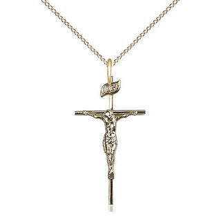 14kt Gold Filled Crucifix Medal Catholic Jewelry