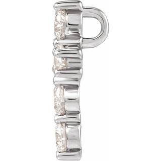 14K White 1/2 CTW Lab-Grown Diamond Pendant