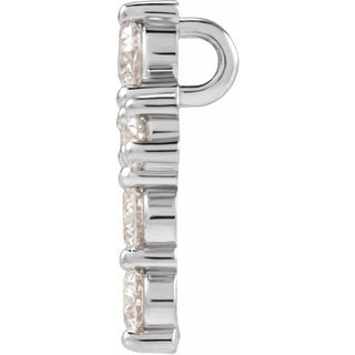 14K White 3/4 CTW Lab-Grown Diamond Pendant