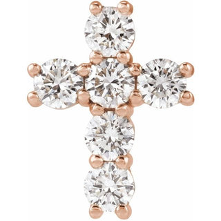14K Rose 9/10 CTW Lab-Grown Diamond Pendant