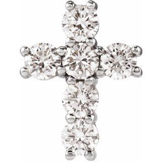 14K White 9/10 CTW Lab-Grown Diamond Pendant