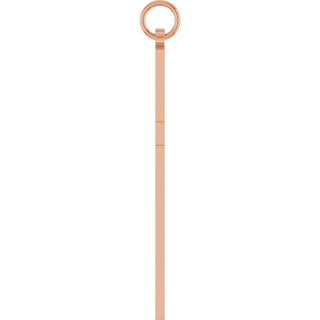 14K Rose Cross Pendant