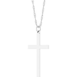 Platinum Cross 18" Necklace