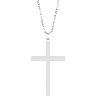 Platinum Cross 18" Necklace
