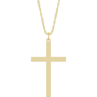 14K Yellow Cross 18" Necklace