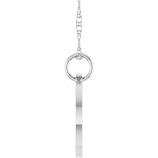 14K White Faith Over Fear Disc 18" Necklace