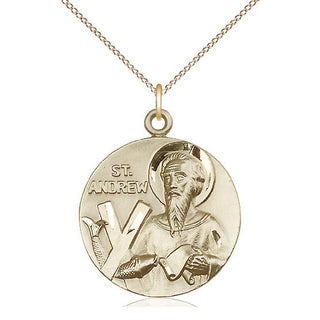 14kt Gold Saint Andrew Medal