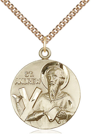 14kt Gold Saint Andrew Medal