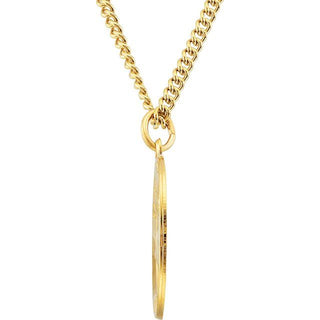 24K Yellow Gold-Plated Sterling Silver 22 mm St. Anthony 24" Necklace