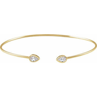 14K Yellow 1 1/2 CTW Lab-Grown Diamond Bangle Bracelet