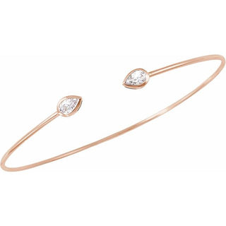 14K Rose 1/2 CTW Natural Diamond Bangle Bracelet