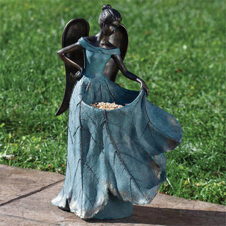 20-Inch Angel With Dress Birdbath
