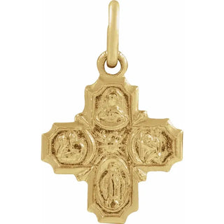 14K Yellow Gold 4-Way Cross Pendant
