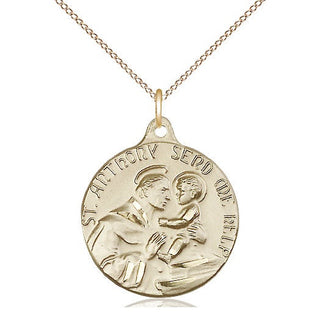 14kt Gold Filled Saint Anthony Medal Catholic Jewelry