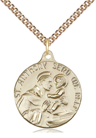 14kt Gold Filled Saint Anthony Medal Catholic Jewelry
