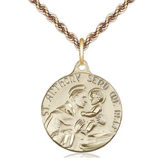 14kt Gold Saint Anthony Medal