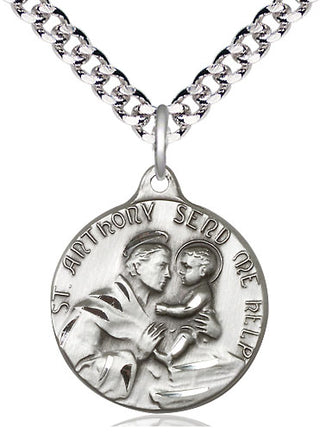 Sterling Silver Saint Anthony Medal Catholic Jewelry