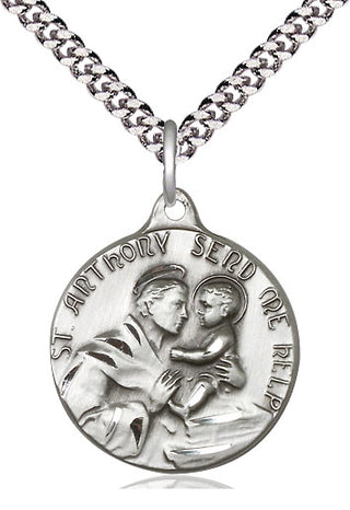 Sterling Silver Saint Anthony Medal Catholic Jewelry