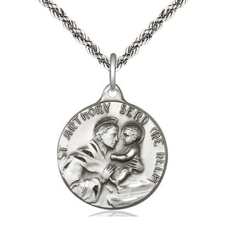 Sterling Silver Saint Anthony Medal Catholic Jewelry