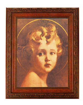 Light Of The World In Oranate Wood Frame 10" X 12"