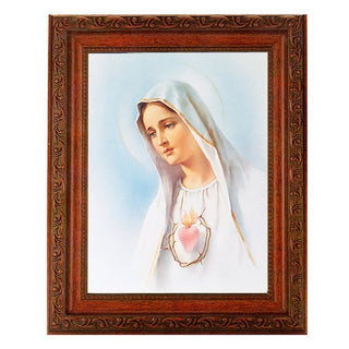 Immaculate Heart Ornate Wood Frame 10" X 12"